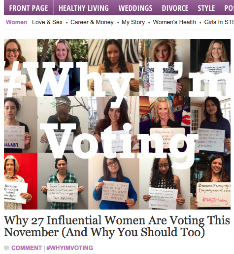 Excited to be on this HuffPost Women list about #WhyImVoting.